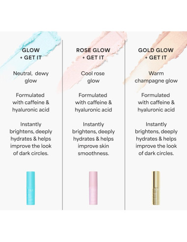 Bálsamo para Ojos TULA Skin Care Gold Glow 9.86g - Hidrata y Ilumina