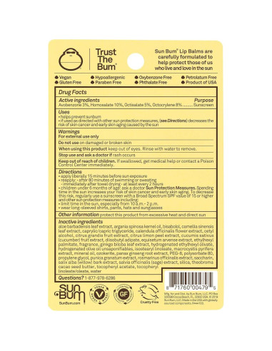 Bálsamo Labial Sun Bum SPF 30 - Variedad 3 Sabores - 3 ct