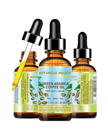 Aceite de Café Árabe Verde 30 ml 100% Puro Antienvejecimiento