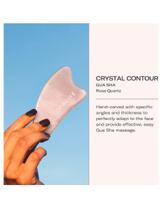 Gua Sha Odacité Cuarzo Rosa para Masaje Facial - Contorno 2