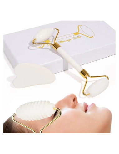 Rodillo de Jade Shenghang Facial y Gua Sha 14.3x6.3cm