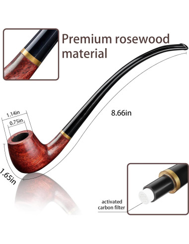 Pipa de Tabaco Joyoldelf Churchwarden Hecha a Mano 26cm