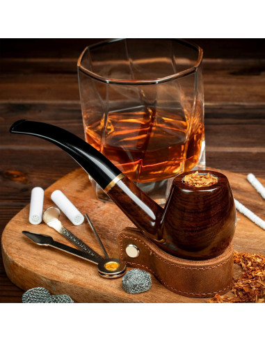 Pipa de Tabaco Whitluck con Estuche de Lona y Accesorios