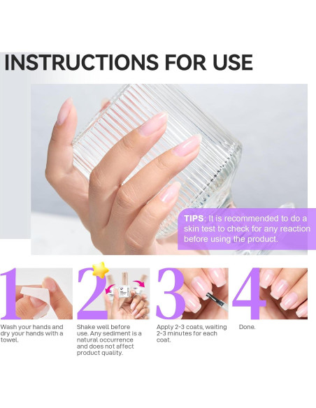 Endurecedor de Uñas Gelike EC 8 en 1 Natural Extra Fuerte Endurecedor de Uñas Gelike EC 8 en 1 Natural Extra Fuerte
