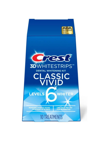 Crest 3D Whitestrips Clásico Vivo - Kit Blanqueador Dental 20 Tiras