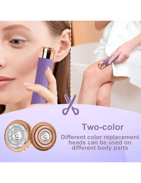 Removedor de Vello Facial Lurini Recargable Indoloro Naranja Removedor de Vello Facial Lurini Recargable Indoloro Naranja
