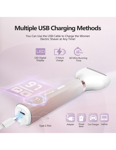 Afeitadora eléctrica 5 en 1 HaetFire para mujeres oro Afeitadora eléctrica 5 en 1 HaetFire para mujeres oro
