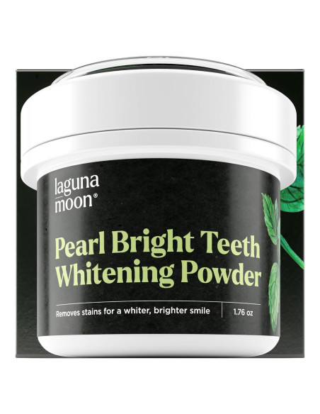 Polvo Blanqueador de Dientes Lagunamoon 50g Menta Esmeralda Polvo Blanqueador de Dientes Lagunamoon 50g Menta Esmeralda