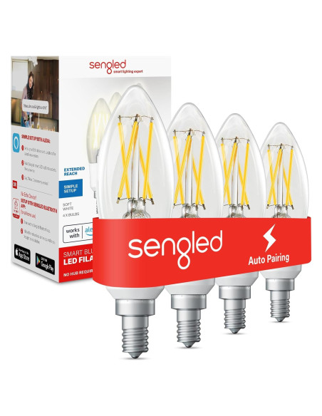 Bombilla Inteligente Sengled E12, 4 Bombillas LED 2700K Bombilla Inteligente Sengled E12, 4 Bombillas LED 2700K