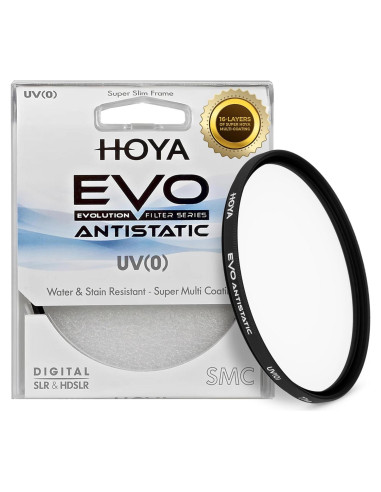Filtro UV Antiestático Hoya EVO 52mm - Vidrio Óptico 16 Capas