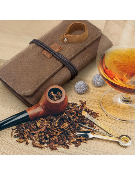 Estuche de Pipa de Tabaco OGABEL Lona Impermeable Marrón Estuche de Pipa de Tabaco OGABEL Lona Impermeable Marrón