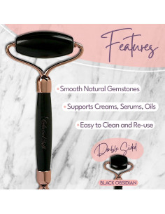 Rodillo Facial de Obsidiana Negra Celestial Silk 19.1x10.8cm 2