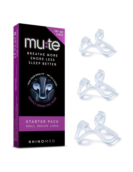 Dilatador Nasal Mute Rhinomed Paquete de 3 Antironquidos Dilatador Nasal Mute Rhinomed Paquete de 3 Antironquidos