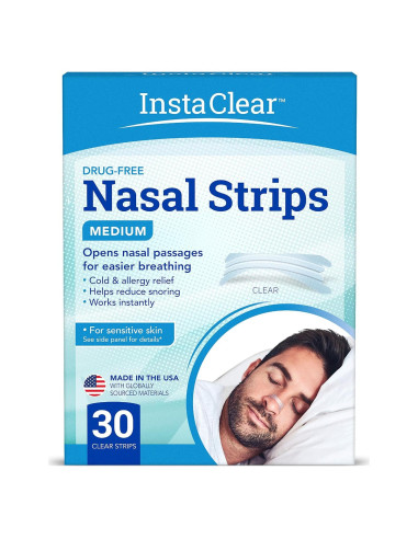 Tiras Nasales ASO Corp Medianas Transparentes 30 ct