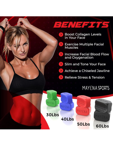 Ejercitador de Mandíbula Mayena Sports Multicolor 4 Set