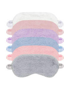 6 Máscaras de Ojos Yuntop de Felpa Suave y Saten