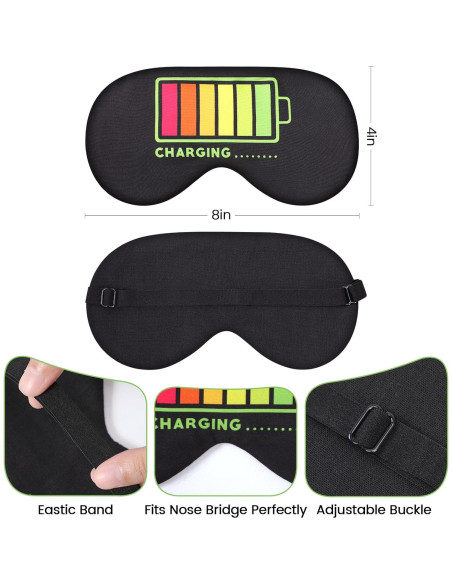 2 Pcs Máscara de Sueño KnIykmr - Antifaz Ajustable 2 Pcs Máscara de Sueño KnIykmr - Antifaz Ajustable