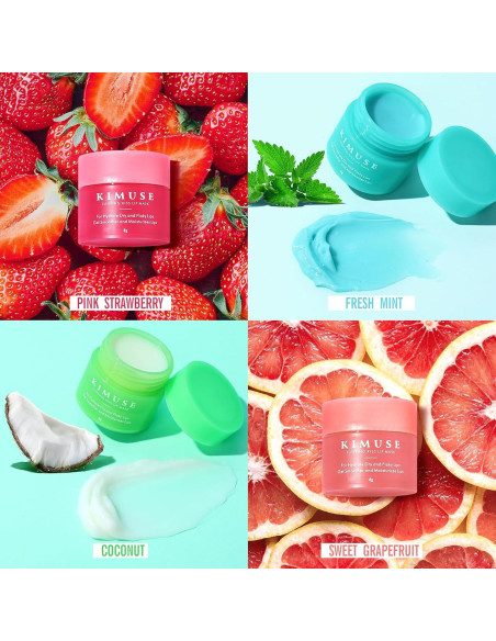 Conjunto de Mascarillas Labiales KIMUSE 4PCS Hidratación Intensiva Conjunto de Mascarillas Labiales KIMUSE 4PCS Hidratación Intensiva