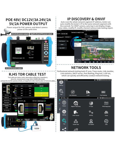 Probador de Cámara IP Rsrteng IPC-9800ADH Pro 8K 32MP