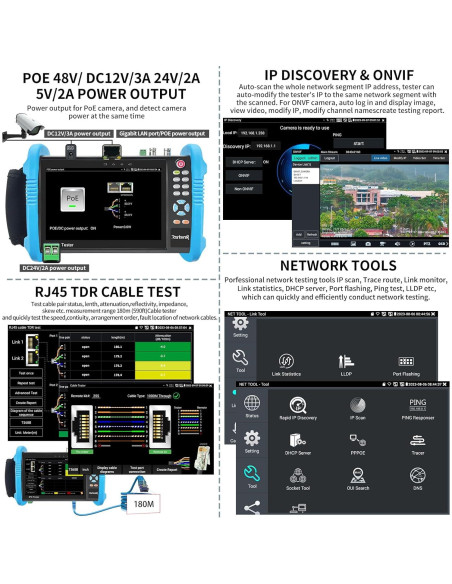 Probador de Cámara IP Rsrteng IPC-9800ADH Pro 8K 32MP Probador de Cámara IP Rsrteng IPC-9800ADH Pro 8K 32MP