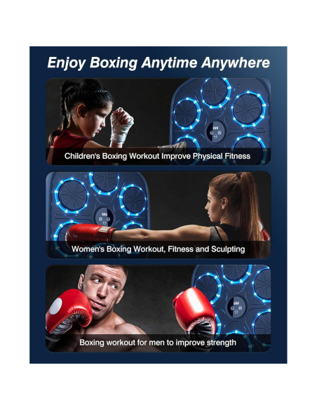Máquina de Boxeo Musical ROIPXM con Guantes y Bluetooth Máquina de Boxeo Musical ROIPXM con Guantes y Bluetooth