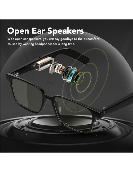 Gafas Inteligentes Yoidesu con Sonido Abierto IP5 Unisex Gafas Inteligentes Yoidesu con Sonido Abierto IP5 Unisex