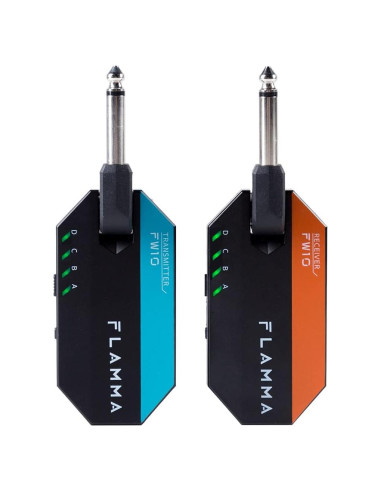 Sistema Inalámbrico FLAMMA FW10 2.4GHz 4 Canales Guitarra