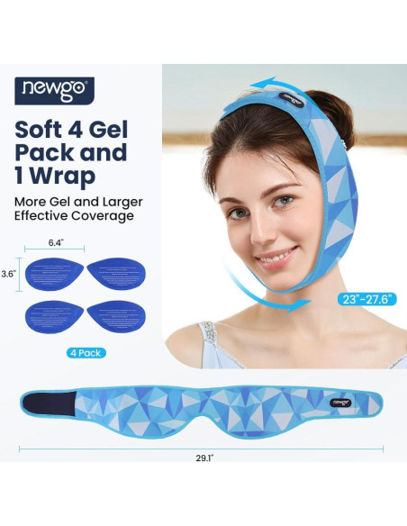 NEWGO Funda de Hielo para Muela de Juicio Azul con 4 Paquetes NEWGO Funda de Hielo para Muela de Juicio Azul con 4 Paquetes