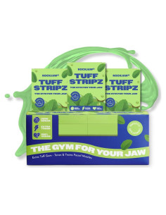 Chicle ROCKJAW Tuff Stripz Sin Azúcar 10 Paquetes Menta