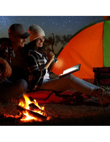 4 Linternas de Manivela Solar Oudain para Camping y Emergencias