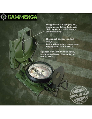 Brújula Cammenga Militar Fosforescente Táctica 0.21 kg