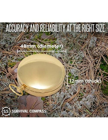 Brújula SharpSurvival Anticuada Brilla en la Oscuridad