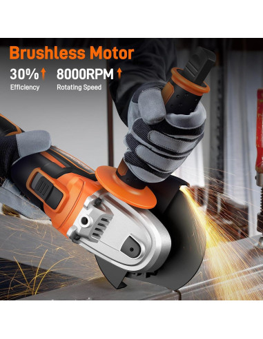 Amoladora Angular Inalámbrica GOCHIFIX 20V 4.5" con Batería