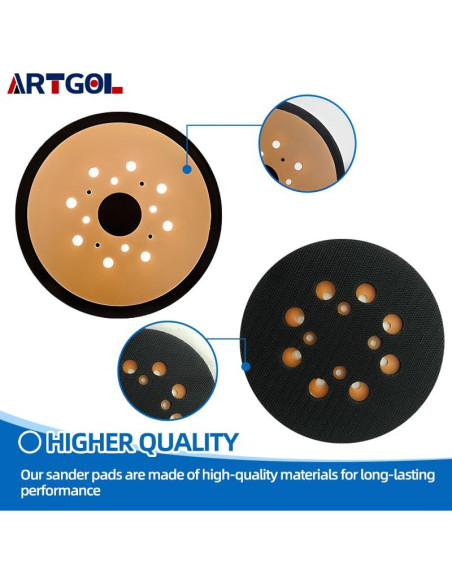 2 Almohadillas de Lijado Artgol 380278-00 para Black & Decker 2 Almohadillas de Lijado Artgol 380278-00 para Black & Decker
