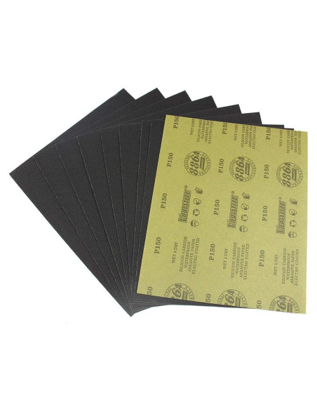 Papel de Lija Húmedo y Seco MAXMAN 10 Hojas Grano 150 Papel de Lija Húmedo y Seco MAXMAN 10 Hojas Grano 150