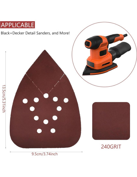 Papel de Lija 240 Grano Ismosm 50PCS para Lijadora de Ratón Papel de Lija 240 Grano Ismosm 50PCS para Lijadora de Ratón