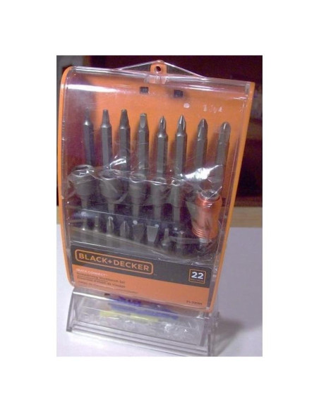Juego de destornilladores 22 piezas Black & Decker con estuche Juego de destornilladores 22 piezas Black & Decker con estuche