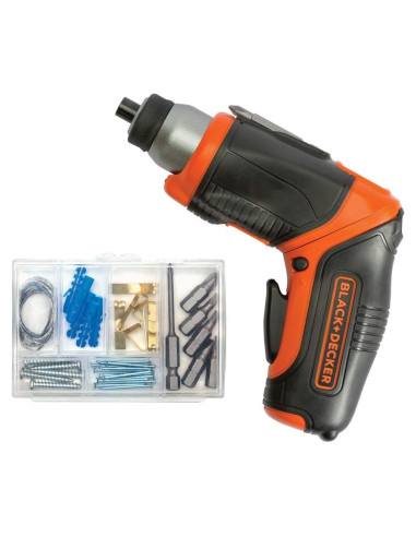 Destornillador Inalámbrico BLACK+DECKER 4V con Kit de Accesorios