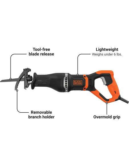 Sierra Recíproca Eléctrica BLACK+DECKER BES301K 7A 2.9kg Sierra Recíproca Eléctrica BLACK+DECKER BES301K 7A 2.9kg