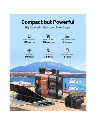 Estación de Energía Portátil BROWEY PN-S300 300W Solar