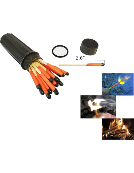 Encendedor de Emergencia egreen Kit Supervivencia Magnesio y Fósforos Encendedor de Emergencia egreen Kit Supervivencia Magnesio y Fósforos