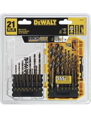 Juego de Brocas DEWALT 21 Piezas Punta Dividida 135