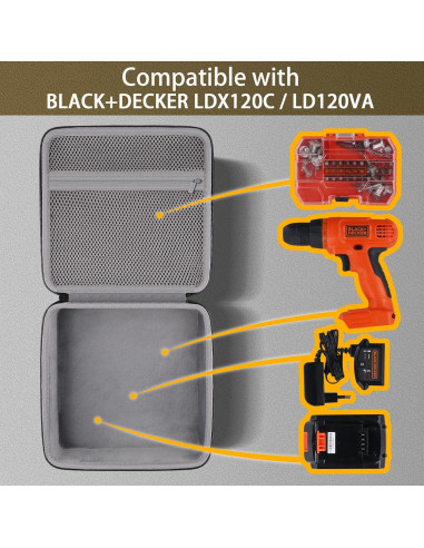 Funda Dura co2CREA para Taladro BLACK+DECKER LDX120C