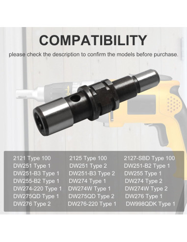 Eje de Salida de Destornillador RMSPO 385861-00 Compatible Dewalt