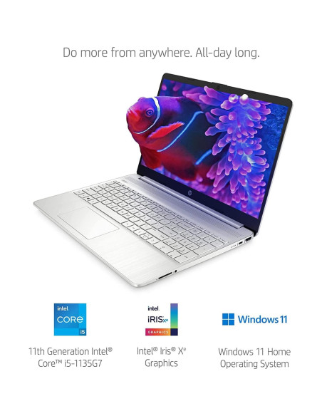 Laptop HP 15.6" Intel i5 16GB RAM 1TB SSD FHD Plata Laptop HP 15.6" Intel i5 16GB RAM 1TB SSD FHD Plata