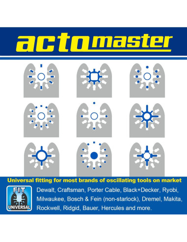 Sierras Oscilantes ACTOMASTER para Madera y Drywall - 15 Pzas
