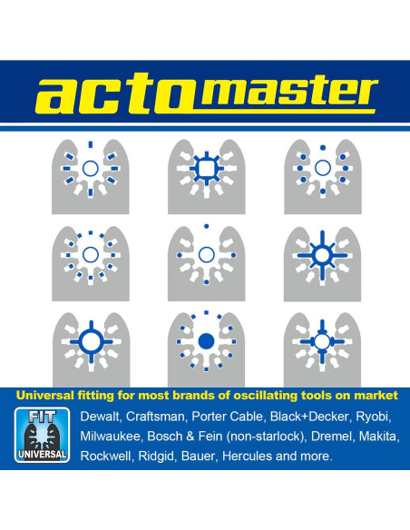 Sierras Oscilantes ACTOMASTER para Madera y Drywall - 6 Pzas Sierras Oscilantes ACTOMASTER para Madera y Drywall - 6 Pzas