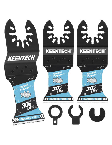 Hojas Oscilantes KEENTECH Carburo 3 Paquetes Corte Metal