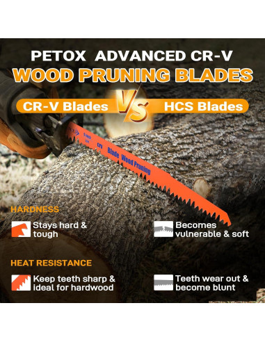 Juego de 14 Hojas de Sierra Recíproca PETOX 15.24cm 22.86cm