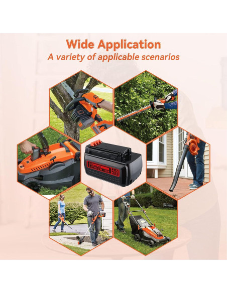 Batería de Reemplazo VANON 40V 4.0Ah para Black & Decker Batería de Reemplazo VANON 40V 4.0Ah para Black & Decker